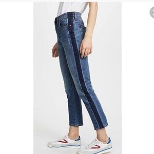 Madewell High-Rise Slim Boyjean with Stripe